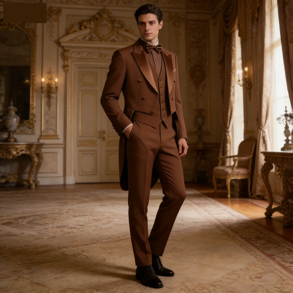 

Men's Modern White And Black Tuxedo with Frac Magico Stage Jacket Outfits Basic Style Magician Singer Performance Clothes