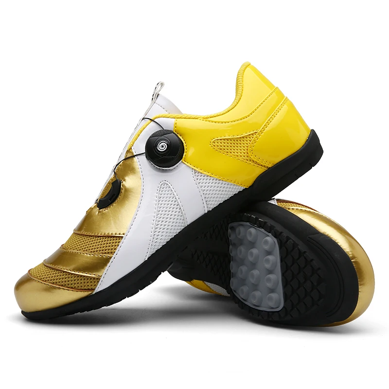 

Casual Non-slip Cycling Shoes for Men Unlocked PVC Rubber Sole Summer Riding Shoes for Women Breathable Hard Soled Road MTB Shoe