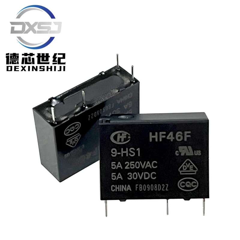 Macro power relay HF46F Series HF46F-005 009 012 024-HS1 1 group normally open 4 pin