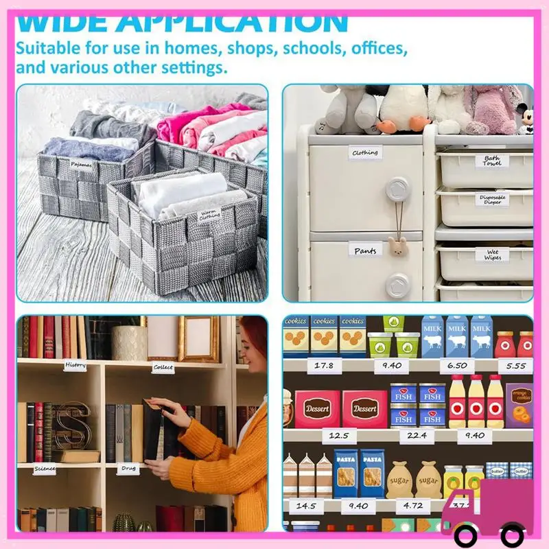 

Compact 100 Pcs Wire Shelf Label Holders With 100 Paper Inserts,Wire Label Holder Plastic Shelf Tags Compatble 1-1/4Inch Shelves