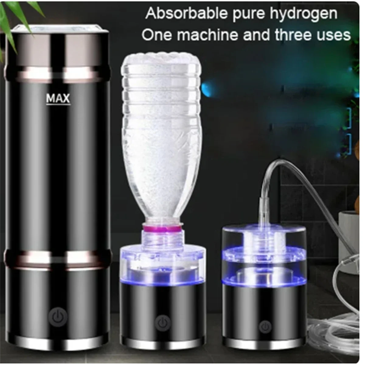 SPE/PEM Rich Hydrogen Cup Water Generator Portable Stainless Steel Thermal Water Kettle Alkaline Ionizer Bottle