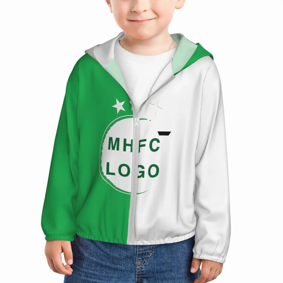 

Israel F.C MHFC Champion Boys Summer Black Short Sleeve Sets Teen Children Light sports long-sleeved sunscreen for children