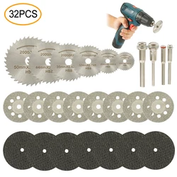32/30 Stuks Snijwielset Hoge Snelheid Stalen Cirkelzaagbladen Snel Afgesneden Diamant Snijschijven Gereedschap Hars Afgesneden Schijven Kit
