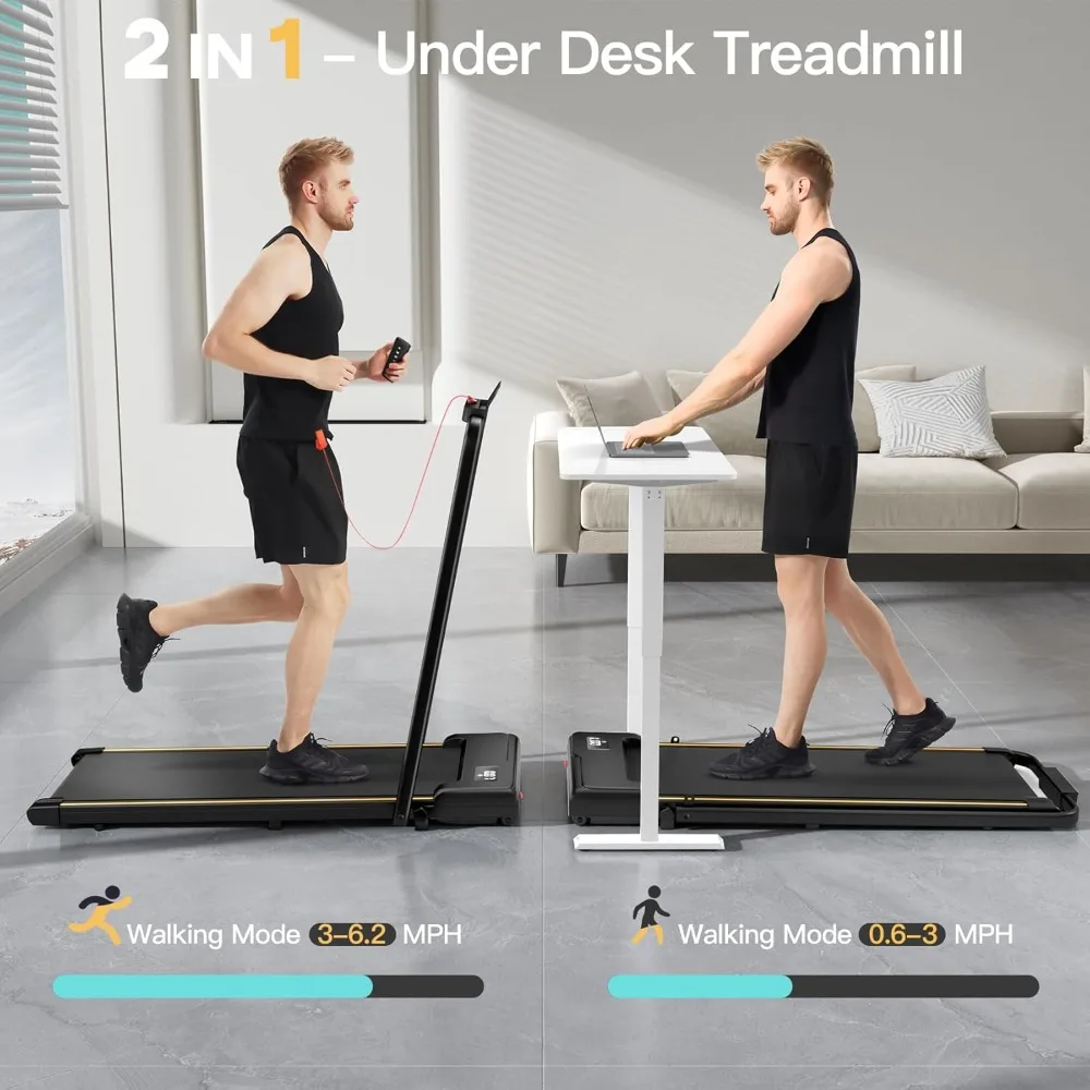 Foldable Treadmills for Home Office, Treadmill for Walking Jogging Running, Portable Lightweight Walking Treadmills with Wheel