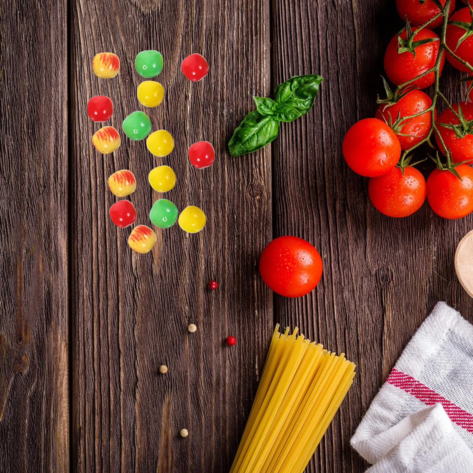 

60Pcs Mini Artificial Foam Realistic Decorative Ornaments for Home Kitchen Party Photography Props Lightweight