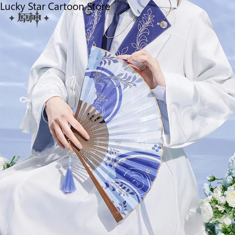 

Original Mihoyo Official Kamisato Ayato Folding Fan Game Genshin Impact Ayato Halloween Party Collection Cosplay Anime Gift New