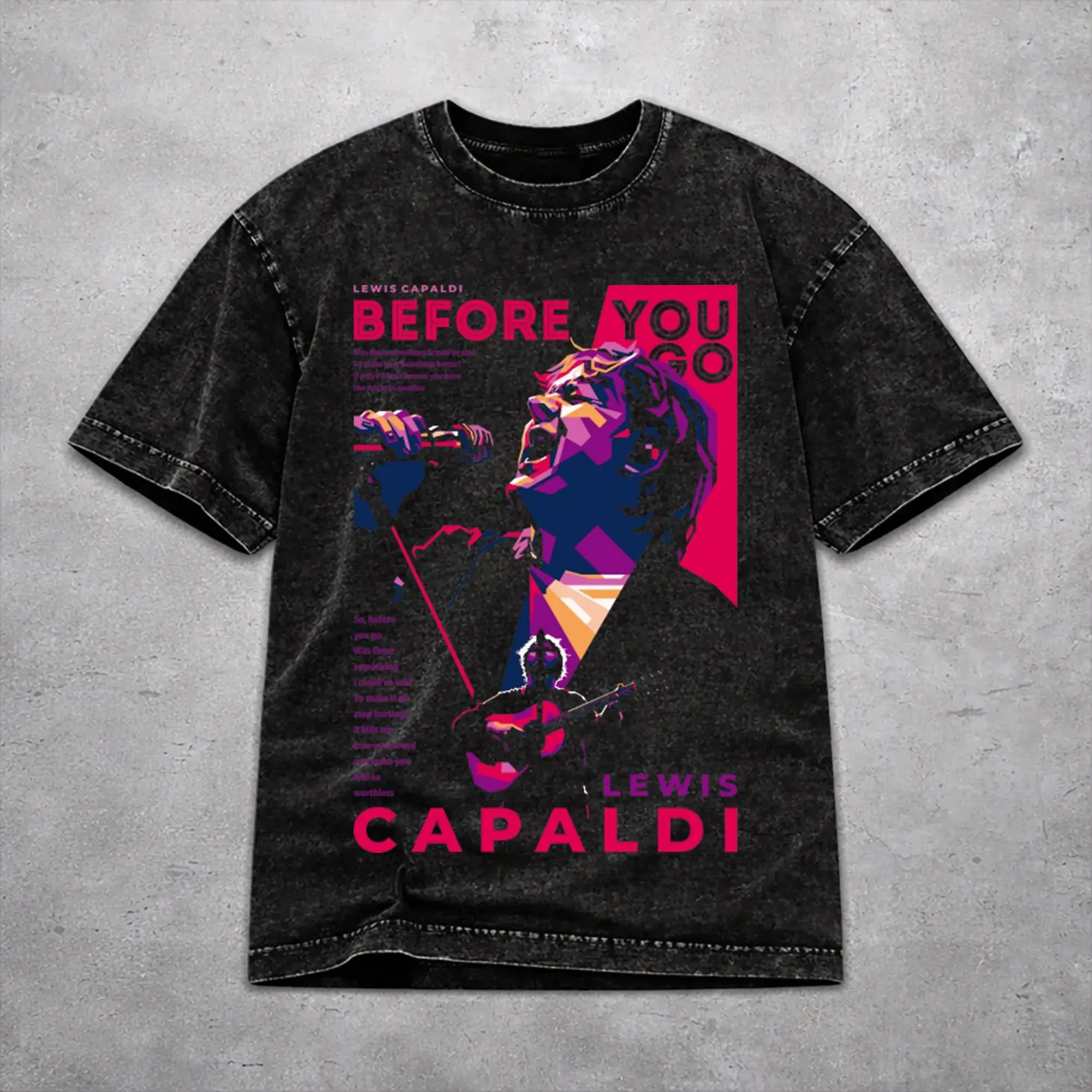 Lewis Capaldi Tour 2026 T Shirt Vintage Style For Men Women Cotton Tee Shirts Tops