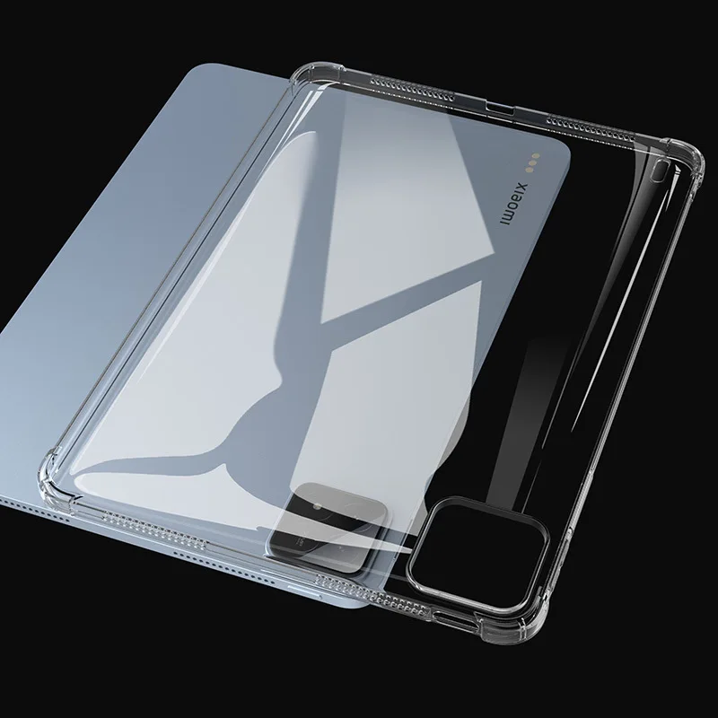 Airbags Soft TPU For XiaoMi Pad 6s Pro 12.4 inch 2024 Case Clear Cover Transparent Case Silicon Back Tablet Cover