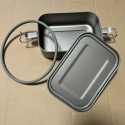 Silicone Sealing for Healthy Titanium Alloy Dinner Box Leak-Proof Lunch Box Titanium Box 800ml 1200ml 1400ml