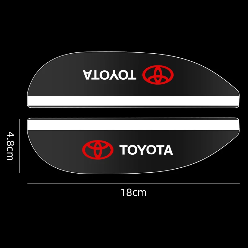 Car exterior annual inspection stickers Car Rearview Mirror Rain Rainproof Eyebrow Shield Cover Sticker For Toyota