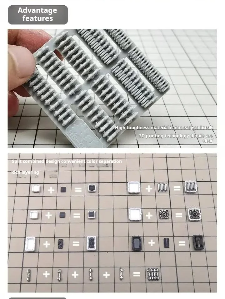 MSWZ HS001-HS006 건담 군용 건프라 모델 빌딩을위한 메카 갑옷 맞춤형 디테일링 부품 DIY 취미 업그레이드 키트 멀티 사이즈