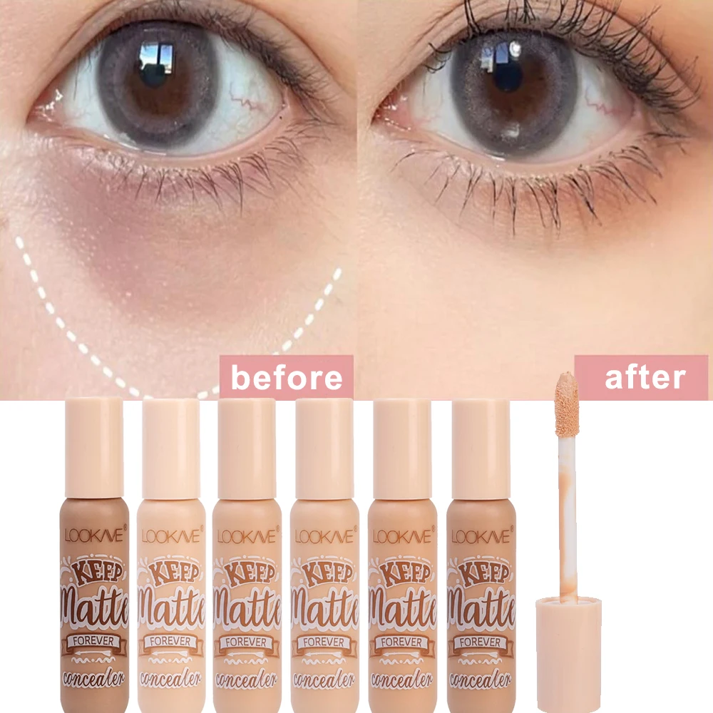 Long-lasting Wear Liquid Concealer Cream Moisturizing Cover Acne Dark Circles Under-eye Bags Foundation Face Contouring Cosmetic