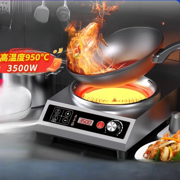 Household concave electric ceramic stove 3500w high-power wok commercial set electric frying stove