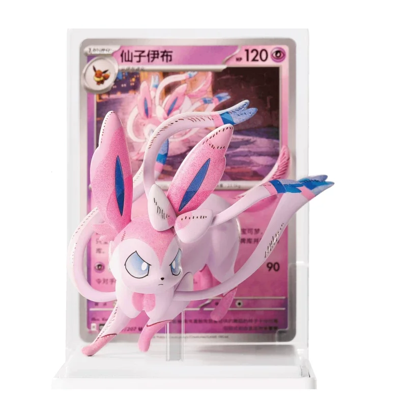 100 % Original PKM Trading Card Game Karten-Illustrationsfiguren-Sammlung Vol.3 Serie Eevee's Figurenset Sammeln Sie Überraschungsspielzeug