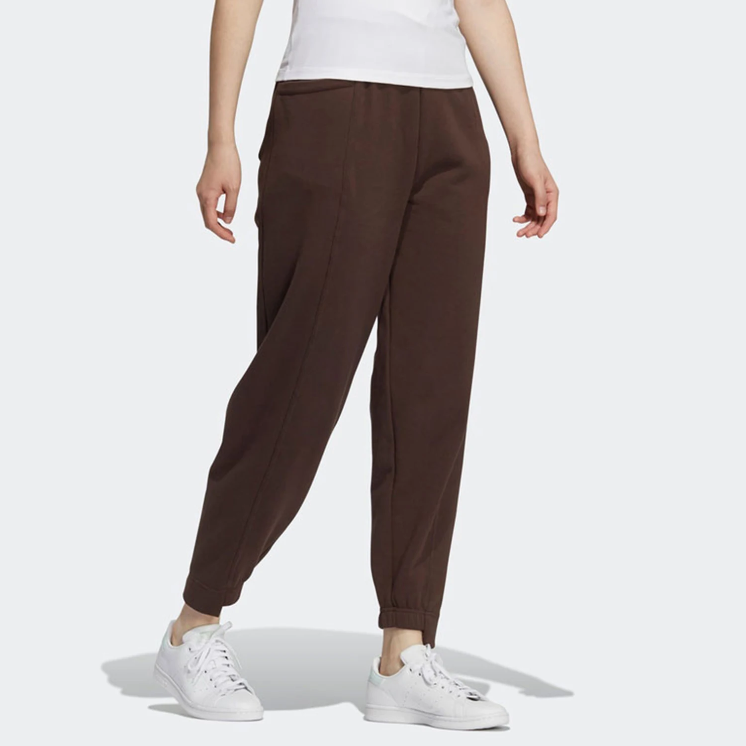 Adidas genuine clover women's ankle binding simple retro knitted pants HC0322