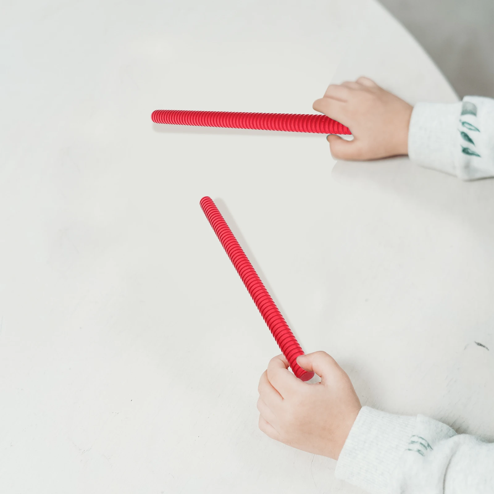 

2Pcs Bright Red Rhythm Sticks Childrens Wooden Music Stick Educational Percussion Instrument Toy For Toddlers
