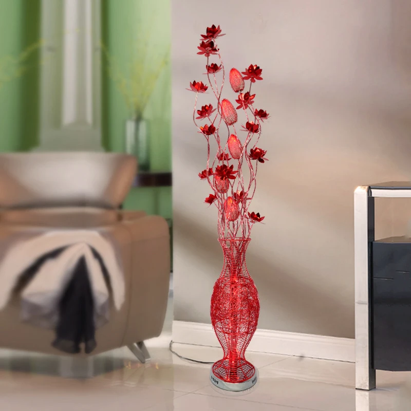 TEMAR Nordic Flower Floor Lamp Modern Art Red  Living Room Sofa Bedroom Hotel LED Originality Decorative Standing Light