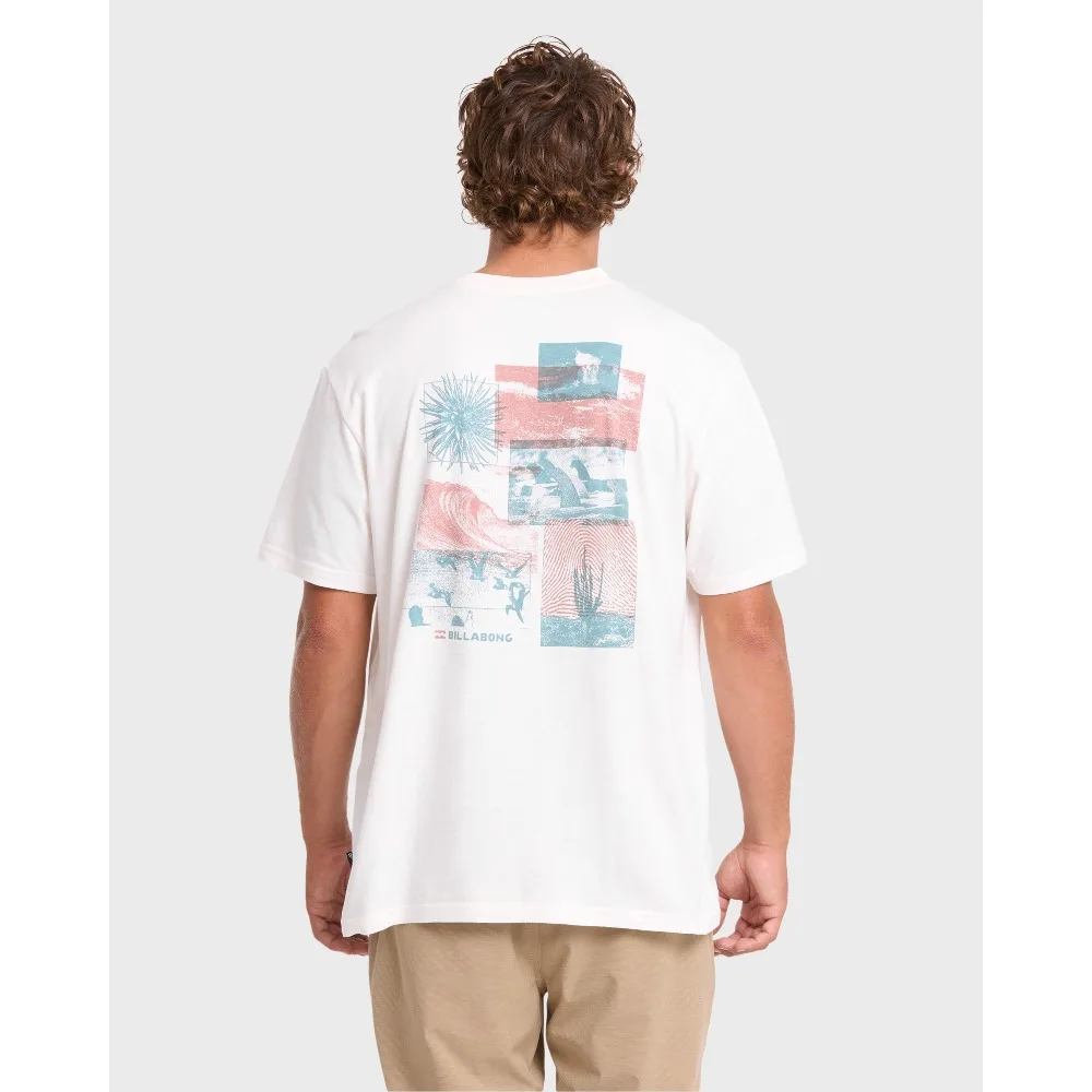 Billabong Montage Premium Tee Best-seller T-shirt 100% Cotton Tee Casual Sports Breathable Short Sleeve