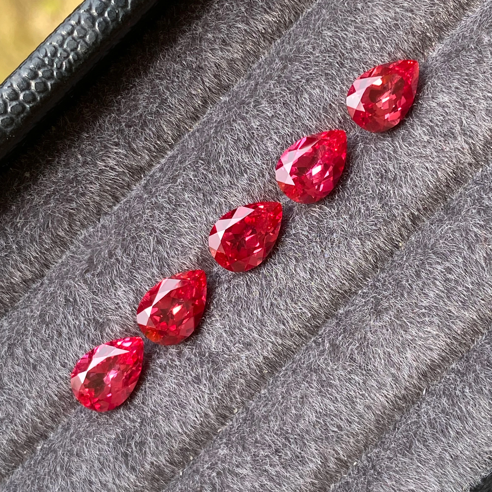 Eme jewe مختبر نمت الياقوت Papalocha الكمثرى قطع الأحجار الكريمة للسحر مواد صنع المجوهرات المتقدمة مع شهادة DIY بها بنفسك #2