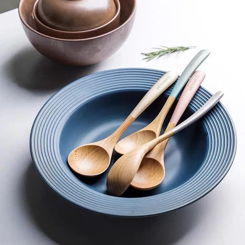 Round Wooden Rice S… - image