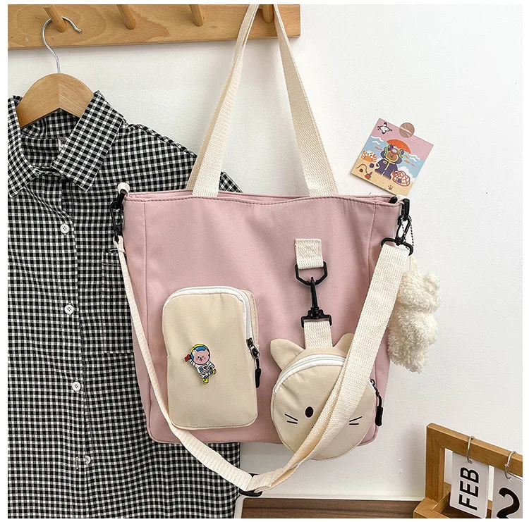 Nieuwe Japanse Stijl Harajuku Kitten Tas Meisje Hart In Schattige Bosstijl Literair Schoolmeisje Crossbody Tas Kleine Verse Tas