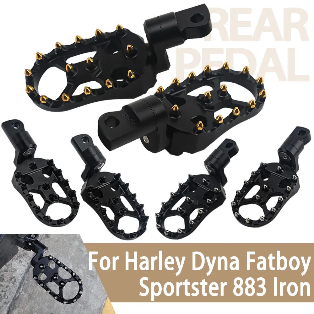 

Для Harley Fatboy Dyna Softail Sportster 883 Iron Touring Street Glide мотоциклетные передние и задние подножки, противоскользящие шипы, подножки