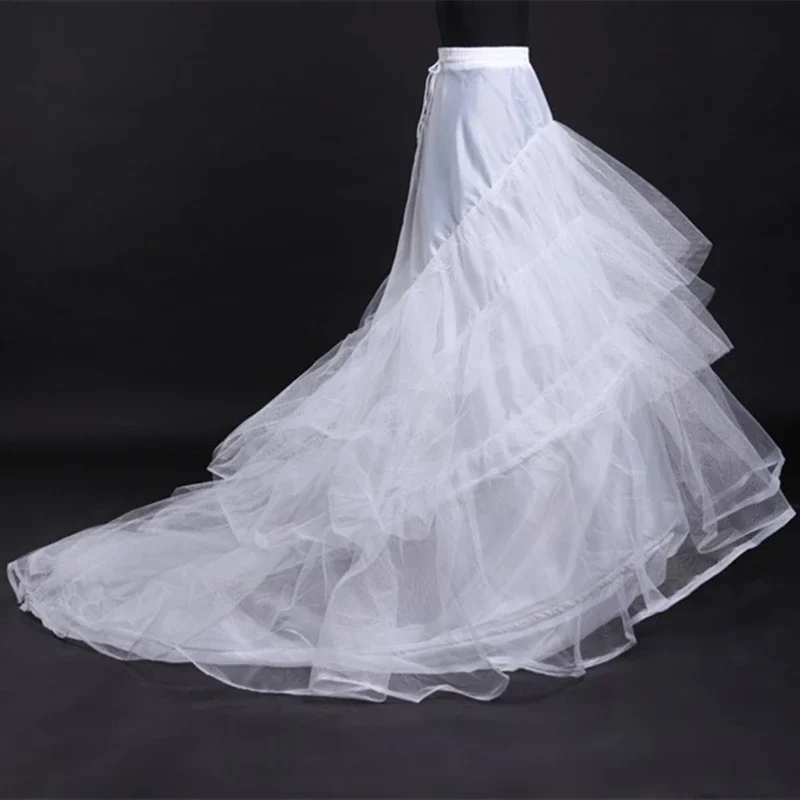 Jupon crinoline pour robe de train ligne A, sous-jupe de mariage, accessoires de mariage, chemise 2, 2 cerceaux