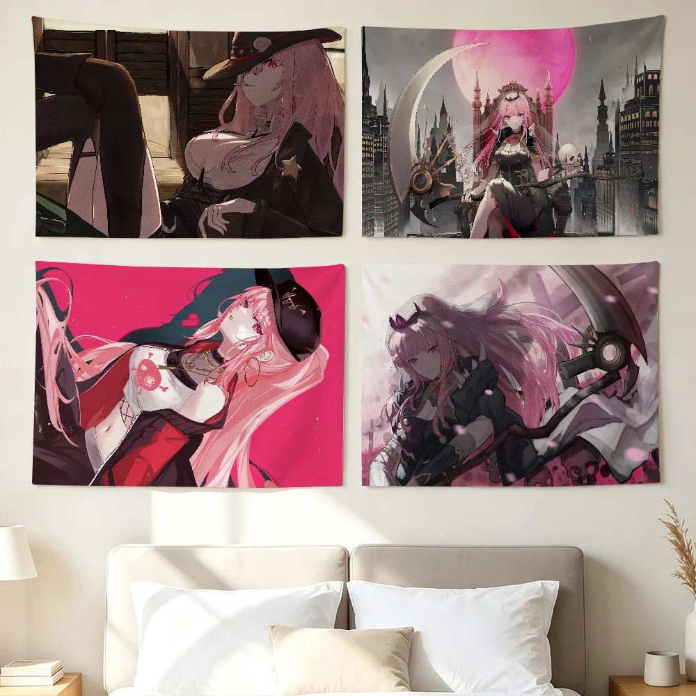 Virtual Idols M-Mori C-Calliope Flag Wall Decorations Home Decor Suitable For Living Rooms Bedrooms Dormitories Parties Holidays