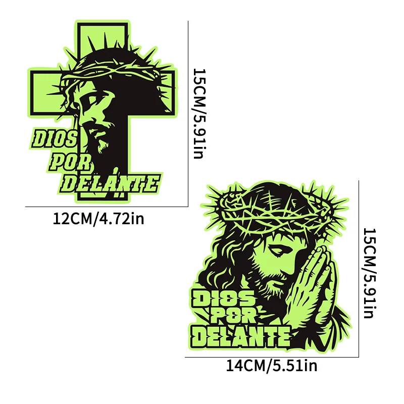 

1Pc Jesus Cross Waterproof Vinyl Sticker, Decal for Scooter Motorcycle Fuel Tank Body Window Decor