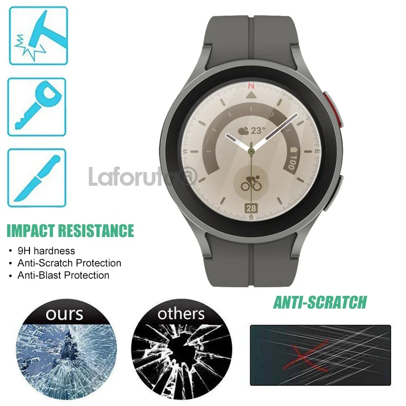 For Samsung Galaxy Watch 5 4 40/44MM Tempered Glass Screen Protector for Samsung Watch 4 Classic 42/46mm 3 41/45 Protective Film