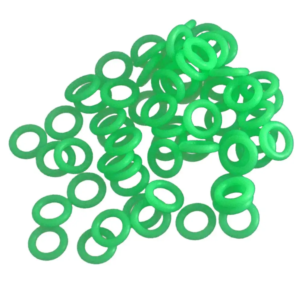 

50 Pcs Silicone Tent Peg Rings Glow In The Dark Camping Accessories Fluorescent Stake Rings For Hiking Gear Travel