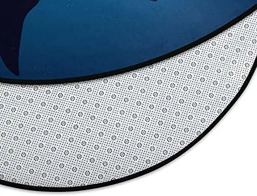 

Keepcute Cute Animal Sharks Doormat Blue Ocean Round Area Rug Floor Mat Non Slip Absorbent Carpet Yoga Rug For Bedroom Living