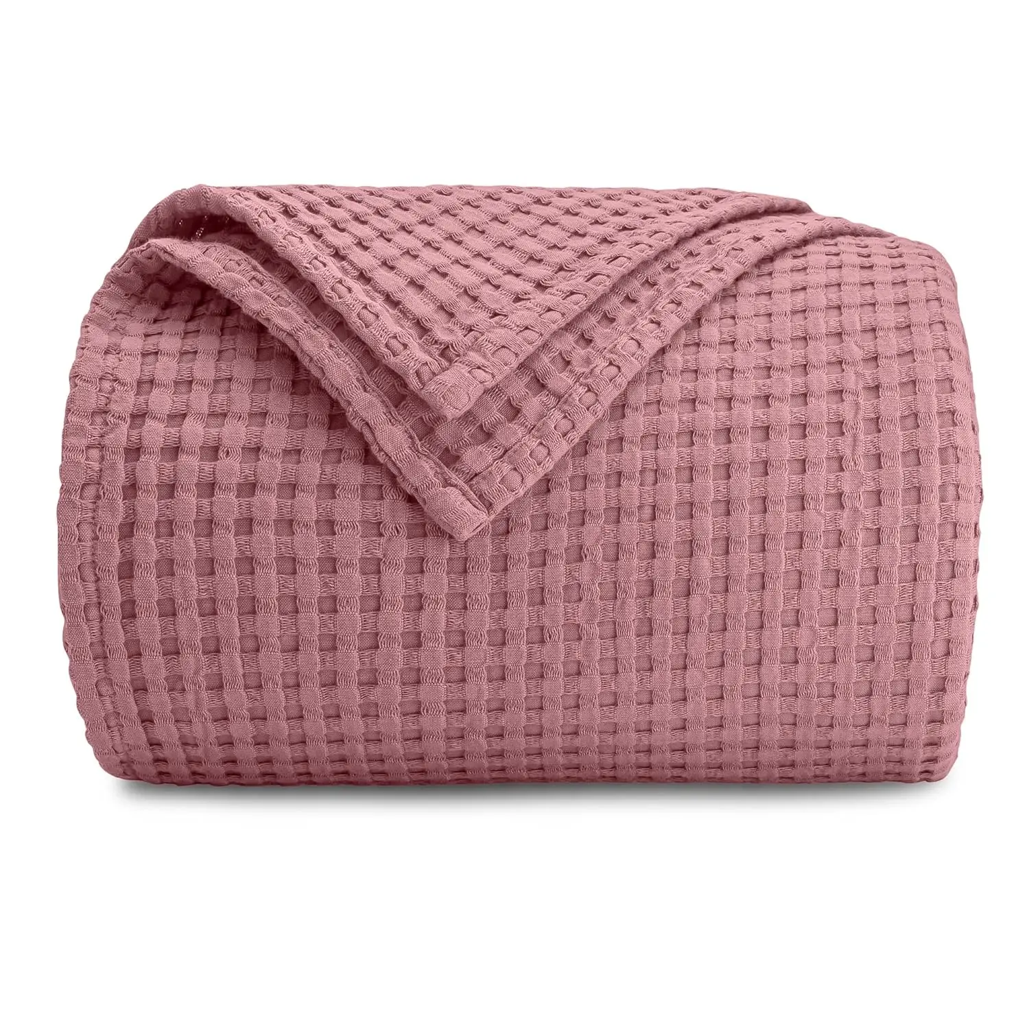 

Waffle Blanket King, 108"" X 90"" - 100% Cotton Lightweight Breathable Bed Blanket - Soft Textured Thermal Weave For All