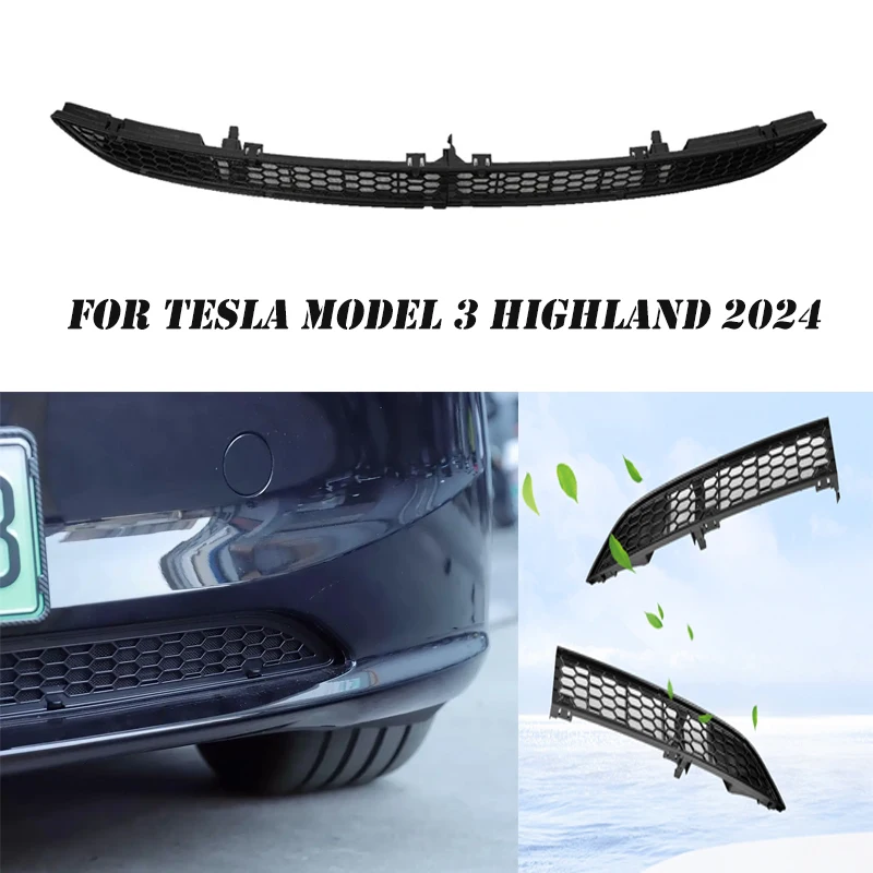 

For Tesla Model 3 Highland 2024 Lower Bumper Anti Insect Net Anti Dust Proof Inner Vent Grille Cover Insect-proof Front Cover