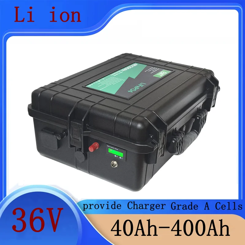 36V 40Ah 50Ah 80Ah 100Ah 200Ah 300Ah 400Ah lithium ion battery pack for 4000W 2000w tricycle scooter boat Solar energy EV