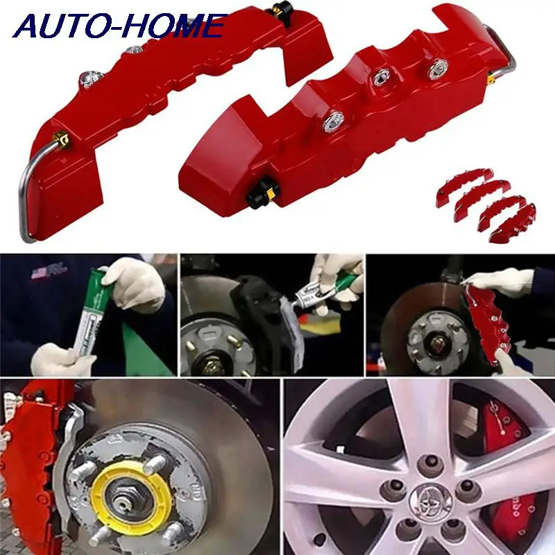 1 pair Universal Car Brake Caliper Cover Brake Caliper Car Wheel Brake Durable 3D Brake Calliper