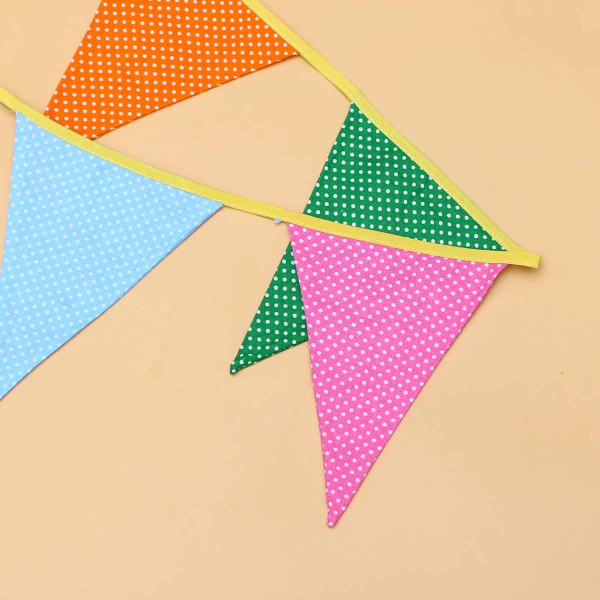 

Colorful Cotton Fabric Bunting Garland 12 Pennant Flags for Indoor Outdoor Decoration Flags Banners Banners Garland