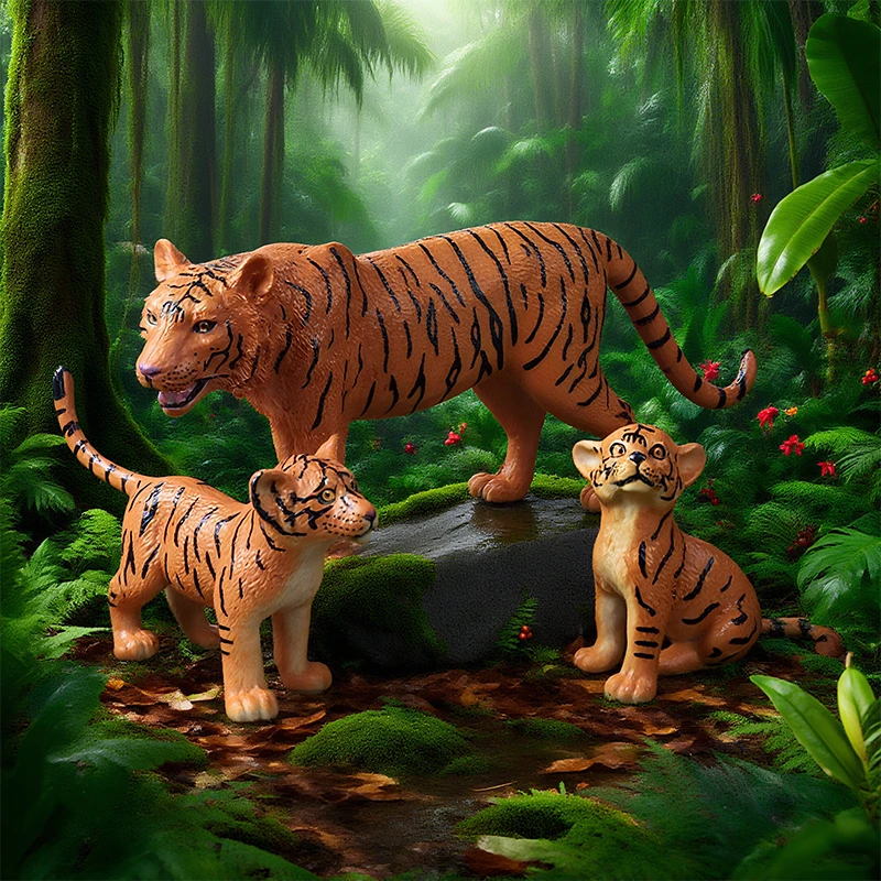 Oenux Animali Selvatici Africani Set Tigre Leone Ghepardo Okapia Johnstoni Koala Alpaca Action Figure Figurine Modello Educazione Giocattoli Per Bambini