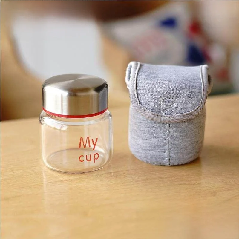 

Portable Glass Cup for Women Heat Resistant Explosive Proof Small Size Carry on Cup Herbal Medicine Cup Ayrjiang Brand