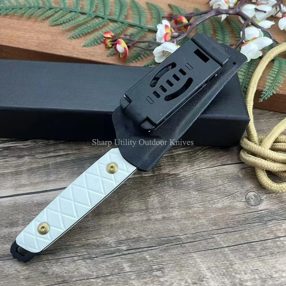 Couteau d'auto-défense en plein air, utilitaire de Combat, transport quotidien, multi-outils, aventure Camping survie, couteau à lame fixe, manche G10