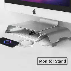 Universal Monitor Stand Holder Metal Laptop TV PC Monitor Stand Bracket Organizer Home Office Desktop Monitor Riser