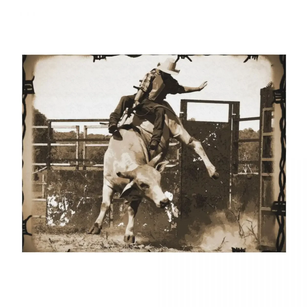 

BULL RIDER, RODEO QUOTES, ROUGH STOCK RIDERS Throw Blanket Soft Plush Plaid Flannel Picnic decorative Blankets