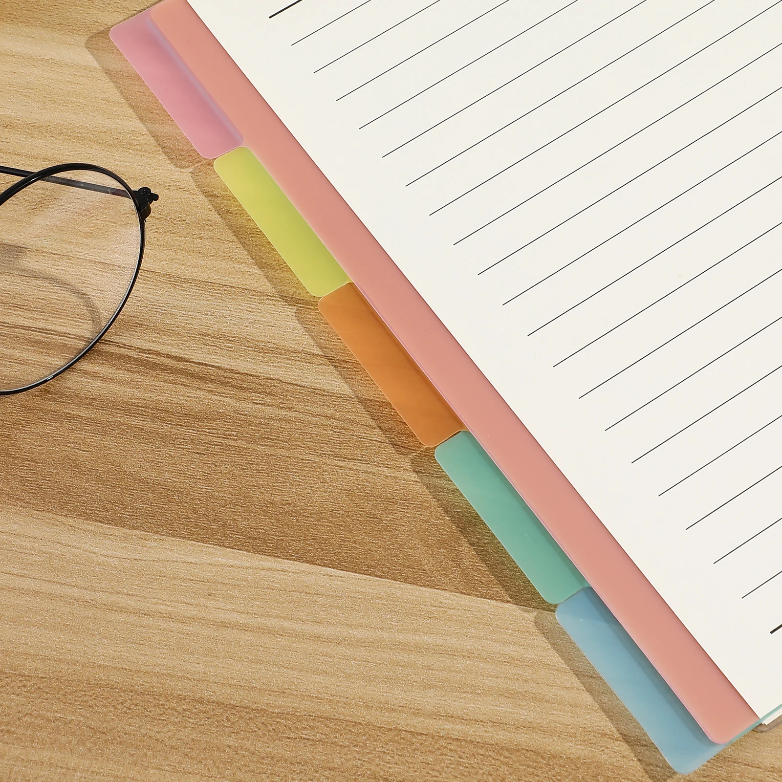 

10 pcs A5 6 Hole Plastic Partition Labels Index Dividers Notebook Tabs Binder Spiral Transparent PP Material Study Office