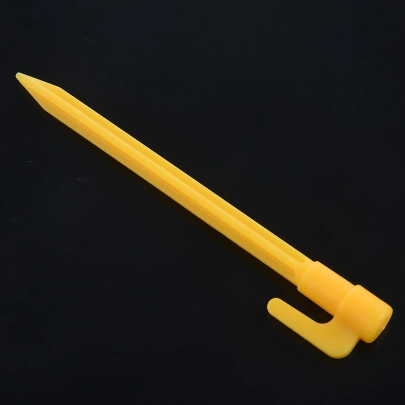 30Pcs Camping Tools Plastic Tent Pegs Nails Sand Ground Stakes Outdoor Camping Tent Awning Yellow Tent Accessories image 3