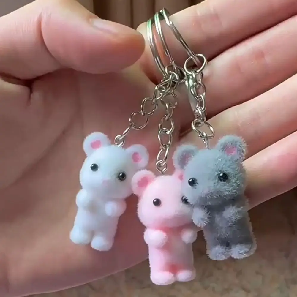 Cute Cartoon Resin Mouse Keychain Creative Fashion Phone Pendant Backpack Pendant Bag Accessories