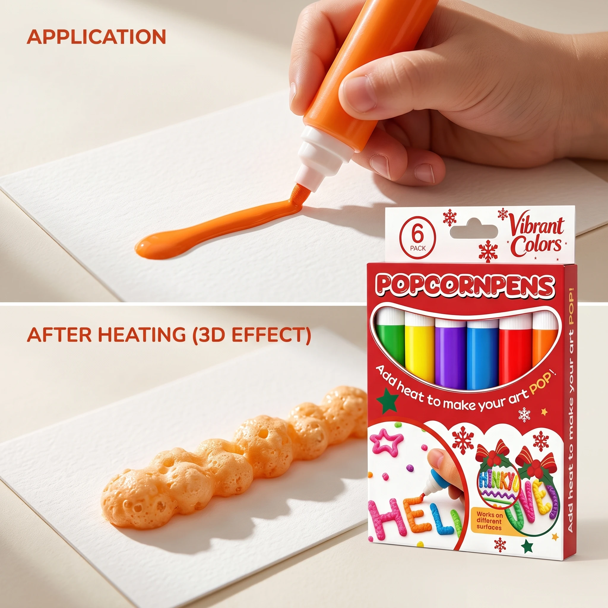 12 Colors Popcorn Pens Puffy 3 - Copic Marker Sketch ulasan dan harga