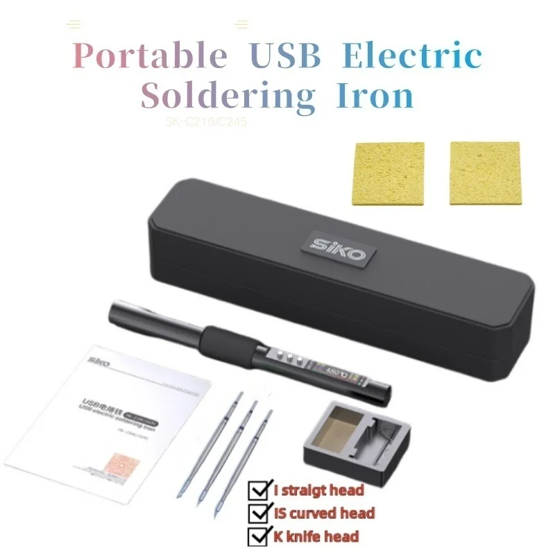 C210 C245 Smart Soldering Iron Portable Welding Tools Type-C Interface 2S High Power Adjustable Temperature Digital Solder Tools