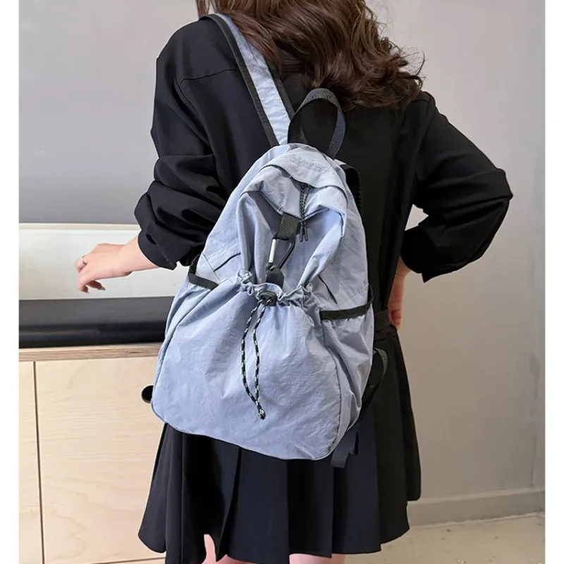 New Large Capacity Backpack Casual Women Nylon Shoulder Bag Lightweight Student School Bag Designer Leisure Outdoor Knapsack