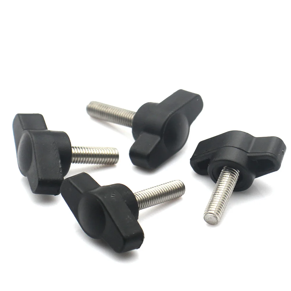 5/10pcs M4 M5 M6 304 Stainless Steel Hand Knob Screws 27mm Bakelite Handle Adjustable Thumb Bolts Z Type T Type Grip Screws