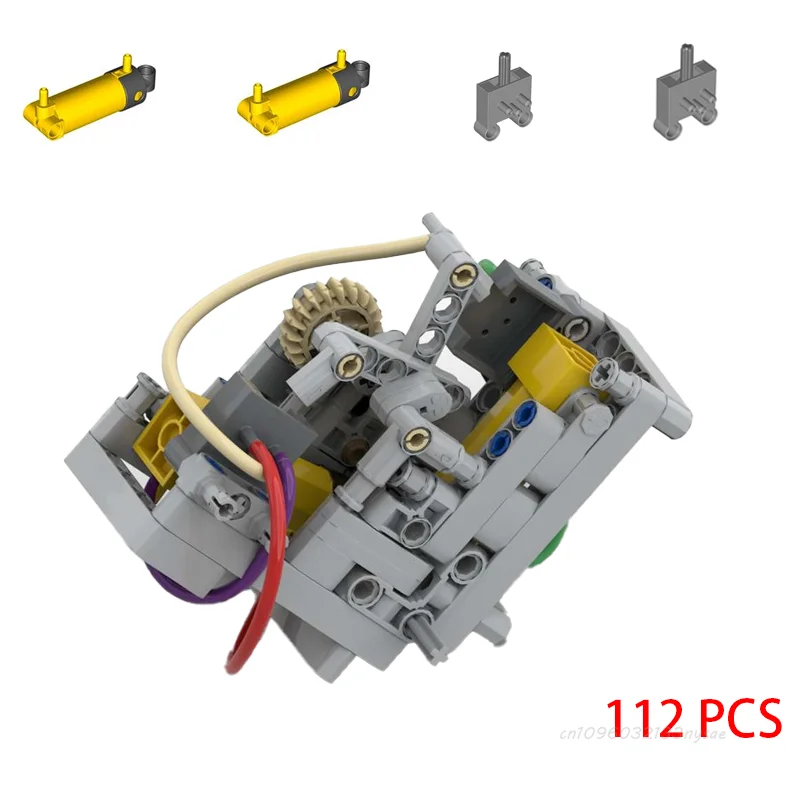 Nuevo motor neumático MOC personalizado V2 Compatible 47225 piezas neumáticas tanque de aire cilindro bomba interruptor manguera aire potencia ladrillo juguete